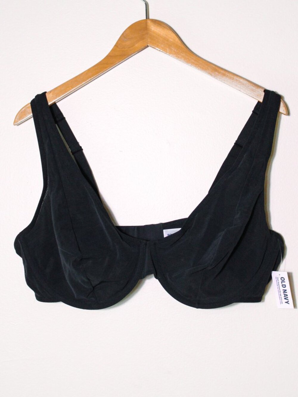 Old Navy Mesh Unlined Underwire Plunge Bra Black Size 42D